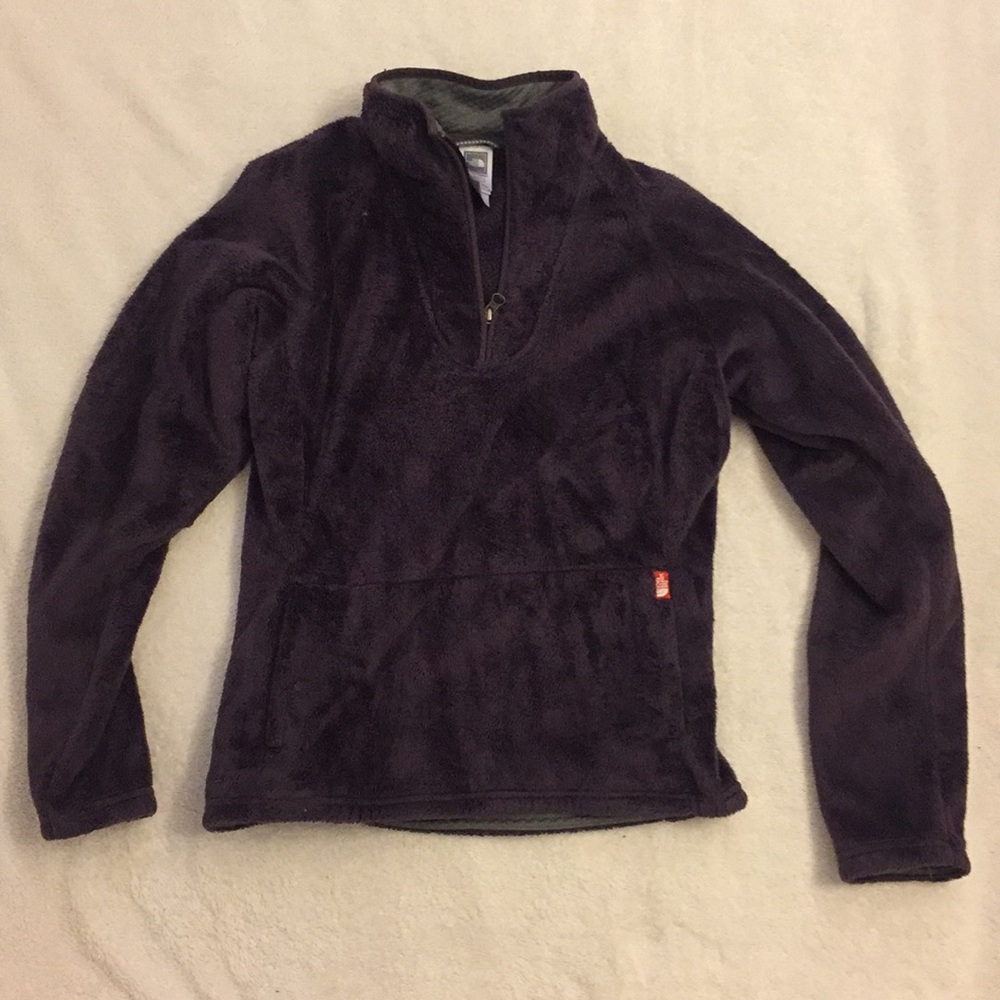 North face 3/4 zip fluffy jacket